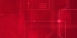 roter Hintergrund mit digitalen Linien