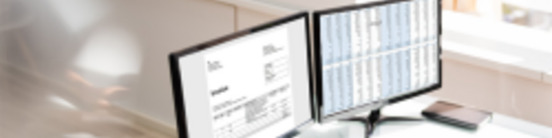 Monitore_800x200 Zwei Bildschirme auf einem Schreibtisch